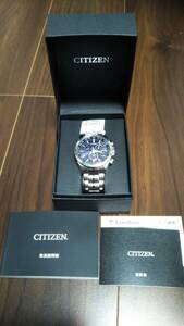 シチズン CITIZEN エコドライブ　電波時計　ワールドタイム クロノグラフ