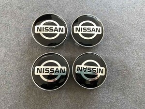 NISSAN 日産 車のホイールセンターキャップ 4個セット センターハブキャップカバー 直径60mm ホイールカバー ◎t135