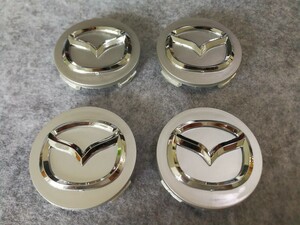 マツダ 車のホイールセンターキャップ 4個セット センターハブキャップカバー 直径55mm ホイールカバー ◎022