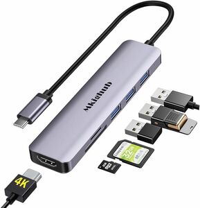 Miighub 6 in 1 USB Type-C HUB USBハブ SD microSD HDMI