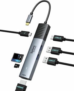 USB Type-C ドッキングステーション 7in1 HDMI USB3.0 PD SD Selore&S-Global