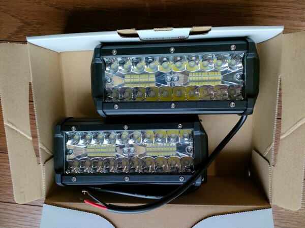 2個セット 12v 120w led作業灯 投光器 ワークライト ジャンク