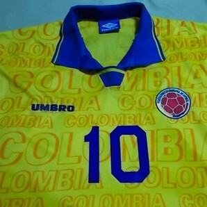 【正規品・古着】コロンビア代表（H）ユニフォーム バルデラマ＃10 95/97年 南米 UNBRO製の画像3