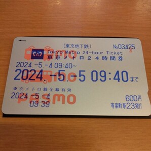 PASMO型東京メトロ24時間券（有効期限切れ）