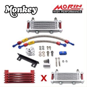 Monkey125 5速 オイルクーラー キット JB03 MORIN モーリン モンキー125 5Gear Oil Cooler 簡単取付 熱ダレ軽減 コアレッド x ピラーレッド