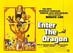 【新品・未使用】ENTER THE DRAGON 燃えよドラゴン　ポスター　（複製）英国製クアッドポスター