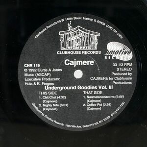 米 CAJMERE/UNDERGROUND GOODIES VOL. III/CLUB HOUSE CHR119 12