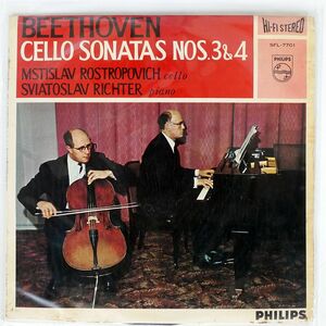 SVIATOSLAV RICHTER/BEETHOVEN CELLO SONATAS NOS. 3 & 4/PHILIPS SFL7701 LP