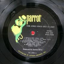 米 TOM JONES/SINGS SHE’S A LADY/PARROT XPAS71046 LP_画像2