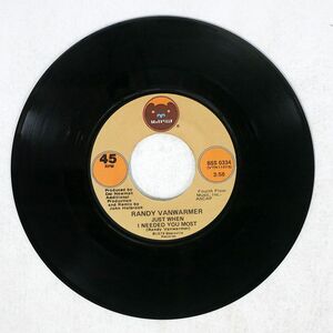 RANDY VANWARMER/JUST WHEN I NEEDED YOU MOST/BEARSVILLE BSS0334 7 □
