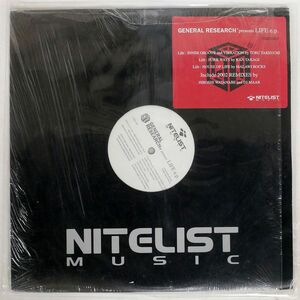 UNITED LIFE PROJECT/GENERAL RESEARCH PRESENTS LIFE E.P./NITELIST MUSIC NM21009 12