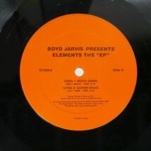 BOYD JARVIS/ELEMENTS THE "EP"/DANCE TRACKS DTX004 12_画像2