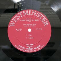 ペラ レオポルド・ウラッハ/モーツァルト クラリネットと絃楽器のための五重奏曲/WESTMINSTER ML5166 LP_画像2