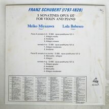 ローラ・ボベスコ 宮沢明子/シューベルト 3つのソナチネ 作品 137/DUCHESNE DD6102 LP_画像2