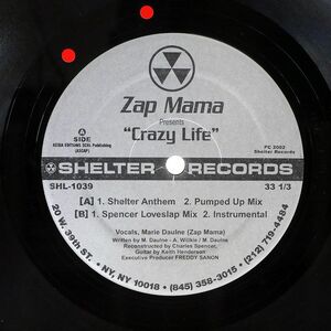 米 ZAP MAMA/CRAZY LIFE/SHELTER SHL1039 12