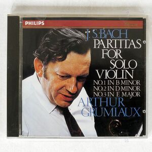 アルテュール・グリュミオー/バッハ：無伴奏ヴァイオリン・パルティータ/日本フォノグラム 32CD-3047 CD □