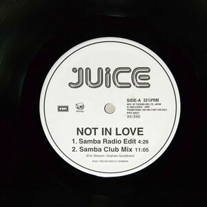 見本盤 J.U.I.C.E/NOT IN LOVE (REMIXES)/EMI PRT8437 12