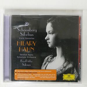 SCHOENBERG SIBELIUS/HILARY HAHN, SWEDISH RADIO SYMPHONY ORCHESTRA* . ESA-PEKKA SALONEN - VIOLIN CONCERTOS/DEUTSCHE GRAMM CD □