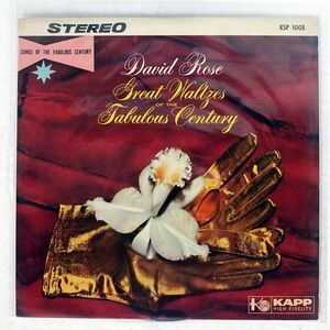 赤盤 DAVID ROSE/GREAT WALTZES OF THE FABULOUS CENTURY/KAPP KSP1008 LP