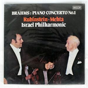 英 RUBINSTEIN / MEHTA/BRAHMS: PIANO CONCERTO NO. 1/DECCA SXL6797 LP