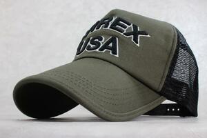 アヴィレックス AVIREX USAメッシュキャップ カーキ　ミリタリー　キャップ 帽子　 メンズ　レディース