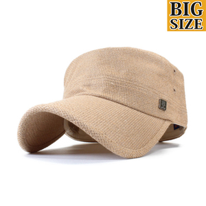 大きいサイズ ビッグサイズ XL ワークキャップ 帽子 メンズ レディース シンプル ジュート 麻 ベージュ 春夏 トレンド 人気