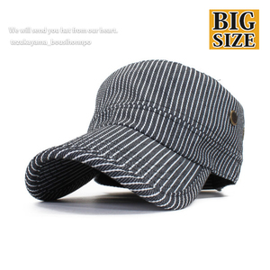 キャップ メンズ 大きいサイズ ビッグサイズ XL ワークキャップ メンズ レディース 帽子 マイクロキャンバス レール ブラックストライプ