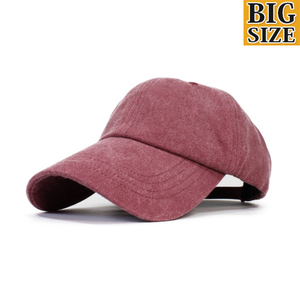 大きいサイズ ビッグサイズ XL キャップ 帽子 メンズ シンプル ウォッシュローキャップ ワイン 秋冬 春夏 トレンド 人気