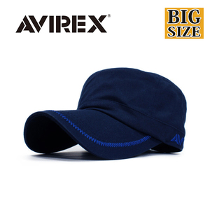 ★ 正規品 AVIREX アヴィレックス アビレックス キャップ 大きいサイズ ビッグサイズ 帽子 ワークキャップ ネイビー メンズ 人気 トレンド
