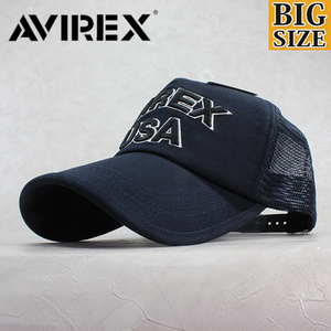 AVIREX アヴィレックス アビレックス キャップ 大きいサイズ ビッグサイズ 帽子 メッシュキャップ メンズ USA ネイビー 人気 トレンド