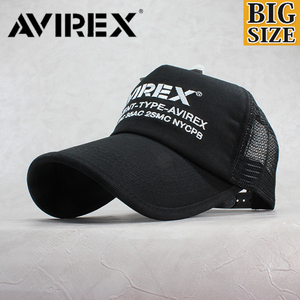 AVIREX アヴィレックス アビレックス キャップ 大きいサイズ ビッグサイズ 帽子 メッシュキャップ メンズ NUMBERRING ブラック 人気