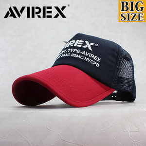 AVIREX アヴィレックス アビレックス キャップ 大きいサイズ ビッグサイズ 帽子 メッシュキャップ メンズ NUMBERRING ネイビー 人気