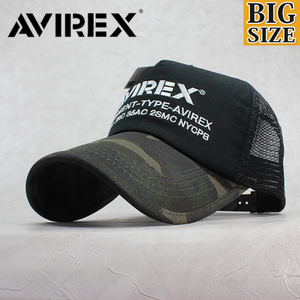 AVIREX アヴィレックス アビレックス キャップ 大きいサイズ ビッグサイズ 帽子 メッシュキャップ メンズ NUMBERRING カモフラージュ 人気
