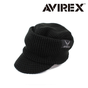AVIREX アヴィレックス アビレックス ニットキャップ メンズ レディース ニット帽 シングル OSLO クラカーボ糸 ブラック