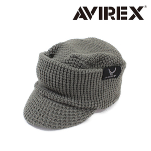 AVIREX アヴィレックス アビレックス ニットキャップ メンズ レディース ニット帽 シングル OSLO クラカーボ糸 グレー