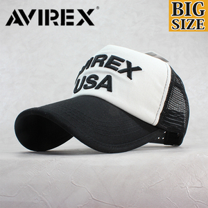 AVIREX アヴィレックス アビレックス キャップ 大きいサイズ ビッグサイズ 帽子 メッシュキャップ メンズ USA ホワイト 人気 トレンド