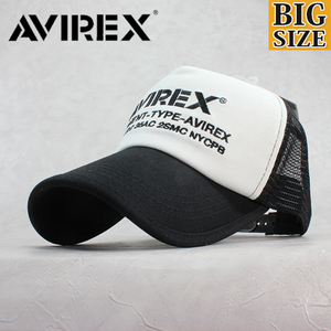AVIREX アヴィレックス アビレックス キャップ 大きいサイズ ビッグサイズ 帽子 メッシュキャップ メンズ NUMBERRING ホワイト 人気