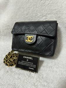 極美品　CHANEL ミニマトラッセ　チェーンショルダーバッグ　