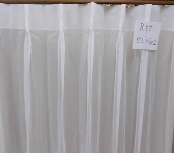 レースカーテン1枚組 巾104×高さ75cm 同生地で4サイズがございます R57-4 オーダカーテンの高級レース生地