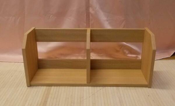 本立 本棚 シェルフ ラック 机の上棚 タモ材仕様 木目を印刷した強化紙は使っていませ 在庫2本限り