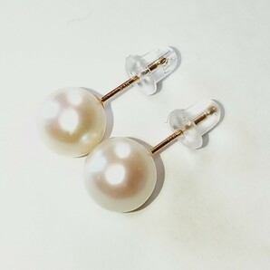 K18あこやパール7.5mm ピアス