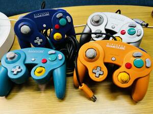 任天堂 ゲームキューブ コントローラー 4個セット まとめ nintendo gamecube エメラルド オレンジ