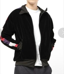 ALDIES アールディーズ トラックジャケット ジャージ S 検索 Maple Track Jacket メープルトラックジャケット ベロア 黒　赤