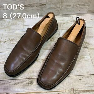 TOD'S トッズ ドライビングシューズ サイズ8（27.0cm）ブラウン ローファー スリッポン