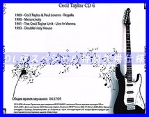 【特別提供】CECIL TAYLOR CD5+CD6 大全巻 MP3[DL版] 2枚組CD￠_画像3