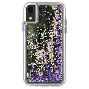 即決・送料込)【キラキラのラメが流れるケース】Case-Mate iPhoneXR Waterfall-Purple Glow