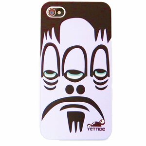 即決・送料込)【ユニークなスリム ハードケース】YETTIDE iPhone 4S / 4 Funny Face - Three Eyes Whisker Purple YET-HC-13