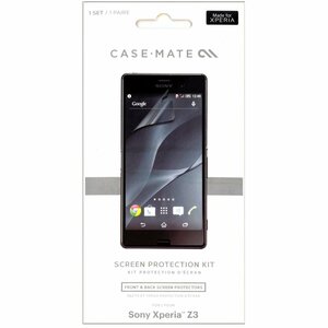 即決・送料無料)【液晶＆背面保護フィルムセット】Case-Mate Sony Xperia Z3 SO-01G/SOL26/401SO Screen Protector Front & Back Clear