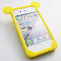 即決・送料込)【かわいいクマのケース】iburg iPhone 4S/4 Full Protection Silicon Bear Yellow_画像3