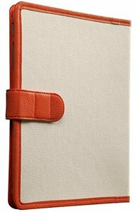 即決・送料無料)【キャンバス張りのブックスタイルケース】Case-Mate iPad 2～4 Trimmed Canvas Tangerine Tango/White